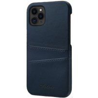 Bőr borító kártyatároló zsebbel - iPhone 11 Pro - kék