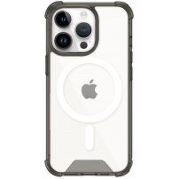 Átlátszó tok színes kerettel és MagSafe -vel - iPhone 14 Pro Max - szürke