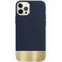 Védő tok fémezett alsó résszel - iPhone 12 Pro Max - kék