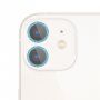 Edzett üveg csillogó keretekkel a kamera lencséjének védelmére - iPhone 11 - kék