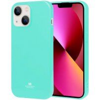 Goospery fényes tok puha műanyagból - iPhone 14 - türkizkék