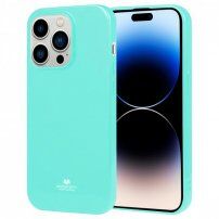 Goospery fényes tok puha műanyagból - iPhone 14 Pro Max - türkizkék