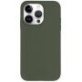 Matt ökológiailag lebomló tok - iPhone 14 Pro - olívazöld