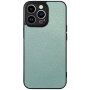 Csillogó PU műbőr tok - iPhone 14 Pro - mentazöld