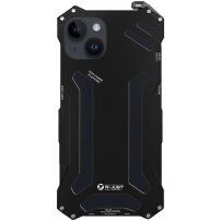 R-Just szuper tartós fém "Armor" tok - iPhone 14 - fekete
