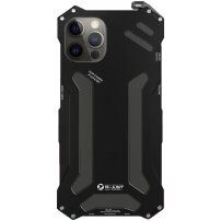 R-Just szuper tartós fém "Armor" tok - iPhone 12 Pro Max - fekete