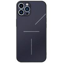 R-Just alumínium tok kamera lencsevédővel - iPhone 12 Pro Max - kék