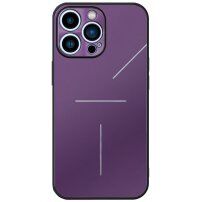 R-Just alumínium tok kamera lencsevédővel - iPhone 14 Pro - lila