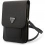 Guess Saffiano Triangle Logo univerzális táska - iPhone - fekete
