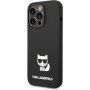 Karl Lagerfeld Choupette szilikon tok - iPhone 14 Pro - fekete