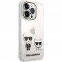 Karl Lagerfeld Ikonik Karl and Choupette tok - iPhone 14 Pro Max - átlátszó