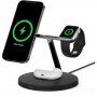 BELKIN BOOST CHARGE PRO 3in1 töltőállomás 15W MagSafe-vel - fekete