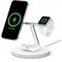 BELKIN BOOST CHARGE PRO 3in1 töltőállomás 15W MagSafe-vel - fehér