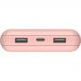 BELKIN BOOST CHARGE power bank / külső akkumulátor 2x USB / USB-C - 20 000 mAh - rózsaszín