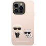 Karl Lagerfeld Karl and Choupette szilikon tok MagSafe -vel - iPhone 14 Pro Max - rózsaszín
