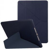 Borító állvánnyal origami - iPad 10,2" (2019-2021) - sötétkék