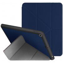 UNIQ Transforma Rigor borító állvánnyal origami és Apple Pencil tárolóval - iPad 10,2" (2019-2021) - sötétkék