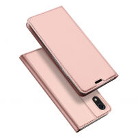 DUX DUCIS flip cover tok iPhone XR - rózsaszín-arany