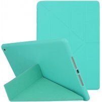 Borító állvánnyal origami - iPad 10,2" (2019-2021) - türkiz