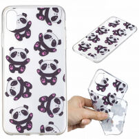 Tok puha műanyagból iPhone XR - pandák