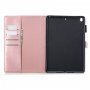 Flip cover tok virágokkal és fehér kristályokkal - iPad 10,2" (2019-2021) / Air 3 (2019) / Pro 10,5" - rózsaszín