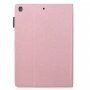 Flip cover tok virágokkal és fehér kristályokkal - iPad 10,2" (2019-2021) / Air 3 (2019) / Pro 10,5" - rózsaszín
