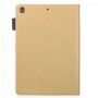 Flip cover tok virágokkal és fehér kristályokkal - iPad 10,2" (2019-2021) / Air 3 (2019) / Pro 10,5" - arany