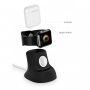 Usams 2 az egyben szilikon dokkoló állvány - AirPods / Apple Watch - fekete