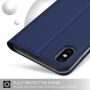 Flip cover tok állvánnyal iPhone XS Max - sötétkék