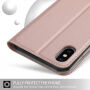 Flip cover tok állvánnyal iPhone XS Max - rózsaszín-arany