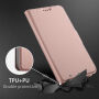 Flip cover tok állvánnyal iPhone XS Max - rózsaszín-arany