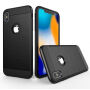 Tartós tok iPhone XS Max - csiszolt textúra - fekete