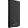 Karl Lagerfeld Saffiano Monogram flip cover tok - iPhone 14 - fekete