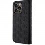 Karl Lagerfeld Saffiano Monogram flip cover tok - iPhone 14 Pro - fekete
