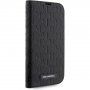 Karl Lagerfeld Saffiano Monogram flip cover tok - iPhone 14 Pro - fekete