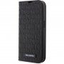 Karl Lagerfeld Saffiano Monogram flip cover tok - iPhone 14 Pro Max - fekete