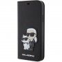 Karl Lagerfeld Saffiano Karl and Choupette NFT flip cover tok - iPhone 11 - fekete