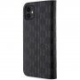 Karl Lagerfeld Saffiano Monogram flip cover tok - iPhone 11 - fekete