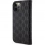 Karl Lagerfeld Saffiano Monogram flip cover tok - iPhone 12 / 12 Pro - fekete