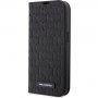 Karl Lagerfeld Saffiano Monogram flip cover tok - iPhone 13 Pro Max - fekete