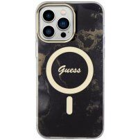 Guess Marble IML tok MagSafe -vel - iPhone 14 Pro Max - fekete