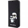 Karl Lagerfeld Saffiano Karl and Choupette NFT flip cover tok - iPhone 14 - fekete