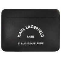 Karl Lagerfeld Saffiano RSG Embossed iPad Pro 12,9" bőr boríték típusú tok - MacBook 14" - ig - fekete
