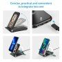 3in1 multifunkcionális vezeték nélküli összecsukható állvány iPhone / Apple Watch / Airpods - fekete