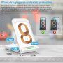 3in1 multifunkcionális vezeték nélküli összecsukható állvány iPhone / Apple Watch / Airpods - fekete