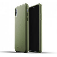 Mujjo Full Leather tok iPhone XR - olívazöld