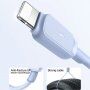 JOYROOM adatátviteli és töltőkábel USB-A / Lightning - iPhone / iPad - 1,2 m - világoskék