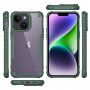 Transzparens tok megerősített sarkakkal - iPhone 14 - sötétzöld