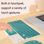 Vezeték nélküli billentyűzet touchpaddel és Bluetooth vezeték nélküli egér - mentazöld