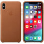 Eredeti Apple bőr tok iPhone XS Max - ülés barna